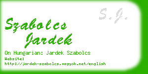 szabolcs jardek business card